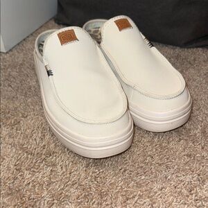White Slip-On Shoes hey dude